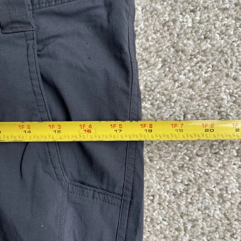 Columbia Capri Pants Womens 12 Black Omni-Shade Zip Pocket Hiking Sun Protection